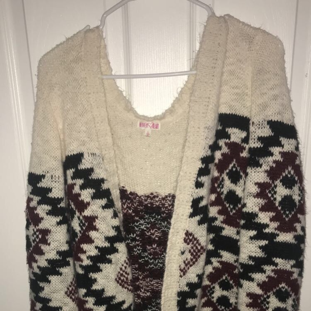 Woven hearts cardigan